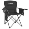 KingCamp Padded Folding Lounge Chairs With Built-In Cupholder, Insulated Cooler Sleeve, And Side Storage Pocket For Indoor & Outdoors, Black (2 Pack)