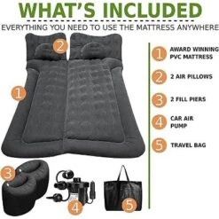 Zone Tech Car Trunk Inflatable Air Mattress - Air Pump Flocking Back Seat Mattress Bed With 2 Inflatable Pillows For Travel Camping Family Outing 7 Zone Tech Car Trunk Inflatable Air Mattress - Air Pump Flocking Back Seat Mattress Bed With 2 Inflatable Pillows For Travel Camping Family Outing -Camping Equipment Series GUEST b87a1b9e 28b4 45a0 995f 111b3de67d8a