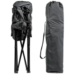 Costway Folding Camping Moon Padded Chair With Carry Bag Cup Holder Portable Navy BrownGrey -Camping Equipment Series GUEST bae82362 af14 4117 978f ec385b9912e5