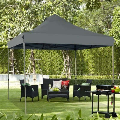Tangkula 10' X 10' Pop Up Canopy Tent Easy Set-up Outdoor Tent Commercial Instant Shelter W/ 3 Adjustable Heights Blue/Grey/White 11 Tangkula 10' X 10' Pop Up Canopy Tent Easy Set-up Outdoor Tent Commercial Instant Shelter W/ 3 Adjustable Heights Blue/Grey/White - Image 11