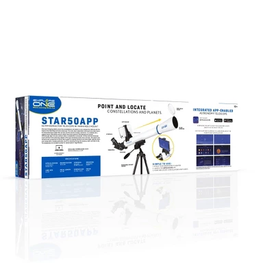 National Geographic Explore One STARAPP - 50mm Refractor Telescope W/ Panhandle Mount And Astronomy APP 5 National Geographic Explore One STARAPP - 50mm Refractor Telescope W/ Panhandle Mount And Astronomy APP - Image 5