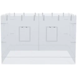 Outsunny Canopy Screen Walls, Replacement Netting With 6 Service Windows And 1 Door, For 10' X 10' Canopy Tent, White -Camping Equipment Series GUEST be72be49 94c6 4774 b8be 48380c8ac898