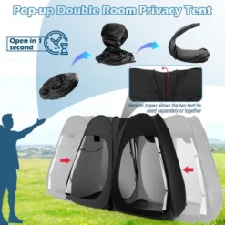 Costway Outdoor 7.5FT Portable Pop Up Shower Privacy Tent Dressing Changing Room Camping -Camping Equipment Series GUEST c01a0705 7a58 4ab6 b283 4dc6c013a557