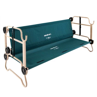 Disc-O-Bed X Large Cam-O-Bunk 2 Person Bench Bunked Double Bunk Bed Cot With 2 Side Organizer And Carrying Bags For Camping Trips, Green 2 Disc-O-Bed X Large Cam-O-Bunk 2 Person Bench Bunked Double Bunk Bed Cot With 2 Side Organizer And Carrying Bags For Camping Trips, Green - Image 2