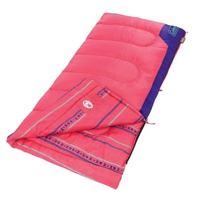 Coleman Kids' 50 Degree Sleeping Bag - Pink 3 Coleman Kids' 50 Degree Sleeping Bag - Pink - Image 3