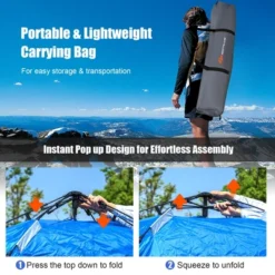 Costway 4 Person Instant Pop-up Camping Tent 2-in-1 Double-Layer Waterproof Tent 19 Costway 4 Person Instant Pop-up Camping Tent 2-in-1 Double-Layer Waterproof Tent -Camping Equipment Series GUEST c578cf10 f954 4a2d a9ae e5b6dba157e4