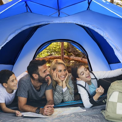 Costway 4 Person Instant Pop-up Camping Tent 2-in-1 Double-Layer Waterproof Tent 2 Costway 4 Person Instant Pop-up Camping Tent 2-in-1 Double-Layer Waterproof Tent - Image 2