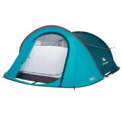 Decathlon Quechua Quechua 2 Second Waterproof Pop Up Camping Tent 3 Person, Storm Gray -Camping Equipment Series GUEST c89f8ceb fe3d 4065 a6e3 8fe0ce109a87