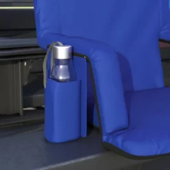 Emma And Oliver Portable Stadium Chair With Armrests, Reclining Padded Back & Seat, Lightweight Metal Frame & Backpack Straps, Storage Pockets -Camping Equipment Series GUEST c9da7498 c6c4 47d7 8709 87eec6fcf42f