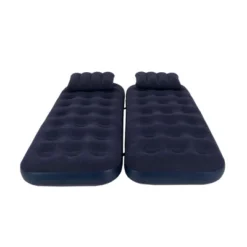 Pool Central 6.25' Navy Blue 3 In 1 Inflatable Flocked Air Mattress With Pillows -Camping Equipment Series GUEST cbf82b0c ac56 4769 a5eb 0cdc85a06a0b