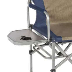 Kamp-Rite Portable Compact-Fold Director's Chair With Side Table & Cup Holder For Camping, Tailgating, And Sports, 225 LB Capacity -Camping Equipment Series GUEST cc18de01 dd0f 4084 8a29 79d01677b9f2