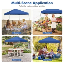 Costway 10x10ft Patio Outdoor Instant Pop-up Canopy Slanted Leg UPF50+ Sun Shelter -Camping Equipment Series GUEST cc633972 5fee 495e 8f0d 13227114c2bf