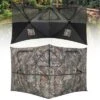 Costway Turkey Hunting Ground Blind 2-Panel Pop Up Fence With 3 Shoot Through Ports