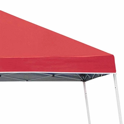 Z-Shade Angled Leg Canopy Tent With Push Button Locking System And 4 Pack Of 5 Pound Plastic Concrete Filled Leg Weight Plates, Red 4 Z-Shade Angled Leg Canopy Tent With Push Button Locking System And 4 Pack Of 5 Pound Plastic Concrete Filled Leg Weight Plates, Red - Image 4