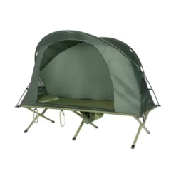 Tangkula 1-Person Folding Camping Tent Cot Portable Outdoor Tent For Backpacking & Hiking Green/Gray -Camping Equipment Series GUEST cf510bff cef6 4469 99e3 69ad8368d232