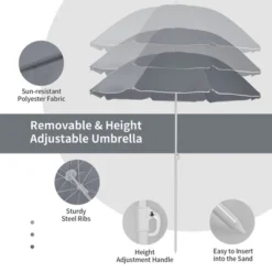 Portable Folding Picnic Double Chair W/Umbrella Table Cooler Beach Camping TurquoiseBlackRedGray -Camping Equipment Series GUEST d0fca349 0ecb 4e7b a93b b85c9747a20d