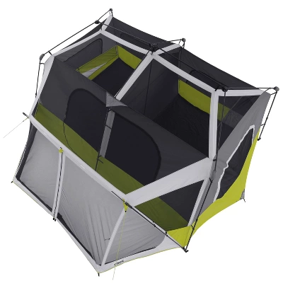 Core Equipment 10 Person Instant Cabin Tent With Screen Room - Green 2 Core Equipment 10 Person Instant Cabin Tent With Screen Room - Green - Image 2