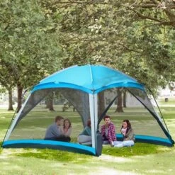 Outsunny 12' X 12' Screen House Room, 8 Person Camping Tent,Backpacking, And Traveling, Easy Set Up