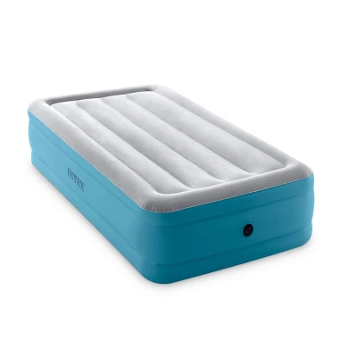 Intex Raised 16" Air Mattress With Hand Held 120V Pump - Twin Size 1 Intex Raised 16" Air Mattress With Hand Held 120V Pump - Twin Size