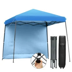 Costway 10ft X 10ft Pop Up Tent Slant Leg Canopy W/ Roll-up Side Wall -Camping Equipment Series GUEST d4e28c5c c91a 4da0 9559 6fd2854bf648