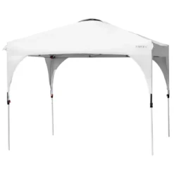 Tangkula Pop-up Canopy Tent 10’ X 10’ Height Adjustable Commercial Instant Canopy W/ Portable Roller Bag Blue/ White/ Grey -Camping Equipment Series GUEST d69fe622 762d 4107 bbf5 da2b481edcca