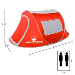 Leisure Sports Water Resistant Barrel Style Pop-Up Sunchaser 2-Person Tent - Red -Camping Equipment Series GUEST d87549f8 e2aa 44ee 824f 4e8a1ab2d30a