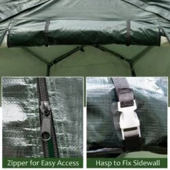 Costway 6'x8' Patio Tent Carport Storage Shelter Shed Car Canopy Heavy Duty Green -Camping Equipment Series GUEST daf72409 f6ea 4153 b165 19b64a622696