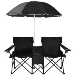 Portable Folding Picnic Double Chair W/Umbrella Table Cooler Beach Camping TurquoiseBlackRedGray -Camping Equipment Series GUEST e06ca398 dad4 4d3e aaf1 f7db955794bc