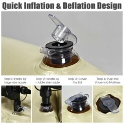 Costway Inflatable SUV Air Backseat Mattress Flocking Travel Pad W/Pump Camping Travel -Camping Equipment Series GUEST e0fbe56c 5c71 4076 8a06 2a8b13b251b9