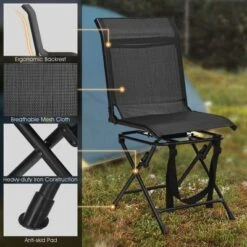 Costway Folding 360° Silent Swivel Hunting Chair Blind Chair All-weather Outdoor -Camping Equipment Series GUEST e1a370ef f0b0 4f8a 9318 129dc54eabef