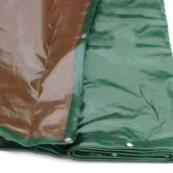 Moose Supply Heavy Duty Waterproof Poly Tarp Covers, Green/Brown, 12 Mil -Camping Equipment Series GUEST e23cd8b7 482d 4f47 9839 aa8c1a4fc20a
