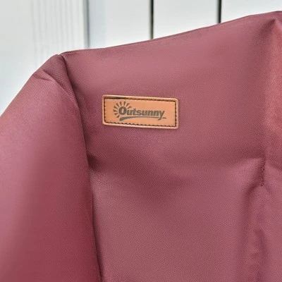 Outsunny Outdoor Director Chair, Folding Camping Chair With Thick Padded, Side Table And Heavy Duty Frame For Camping, Picnic, Beach, Hiking, Travel 4 Outsunny Outdoor Director Chair, Folding Camping Chair With Thick Padded, Side Table And Heavy Duty Frame For Camping, Picnic, Beach, Hiking, Travel - Image 4