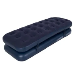 Pool Central 6.25' Navy Blue 3 In 1 Inflatable Flocked Air Mattress With Pillows -Camping Equipment Series GUEST e4a16988 a6b4 4b90 a983 32c808a23e7e