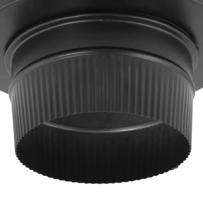 DuraVent 6DBK-ADSL DuraBlack Single Wall Snap Lock Chimney Connection Adapter To Ceiling Support Box Or Finishing Collar, 6 Inch Diameter 2 DuraVent 6DBK-ADSL DuraBlack Single Wall Snap Lock Chimney Connection Adapter To Ceiling Support Box Or Finishing Collar, 6 Inch Diameter - Image 2