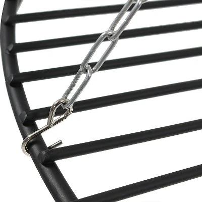 Sunnydaze Decor Sunnydaze Outdoor Camping Or Backyard Steel Tripod Fire Pit Cooking Grilling BBQ Grate - 22" - Black 2 Sunnydaze Decor Sunnydaze Outdoor Camping Or Backyard Steel Tripod Fire Pit Cooking Grilling BBQ Grate - 22" - Black - Image 2