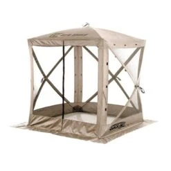 CLAM Quick-Set 6 X 6 Foot Traveler Portable Pop Up Outdoor Camping Gazebo 4 Sided Canopy Shelter With 3 Wind Panels, Ground Stakes, And Carrying Bag -Camping Equipment Series GUEST e7d96798 4dd1 48cb b5cf db16c23dcfa8