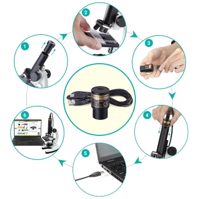 Premium 85pc Kids STEM Microscope Kit With Digital Camera, Kids' Software And More - AmScope 2 Premium 85pc Kids STEM Microscope Kit With Digital Camera, Kids' Software And More - AmScope - Image 2