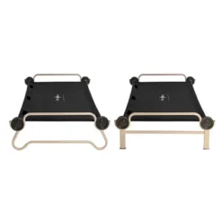 Disc-O-Bed Large Camo-O-Bunk 2 Person Bench Bunked Double Bunk Bed Cots With 2 Side Organizers And Carry Bags For Outdoor Camping Trips, Black -Camping Equipment Series GUEST e8c3f997 427a 45be b743 88af70c66c7b