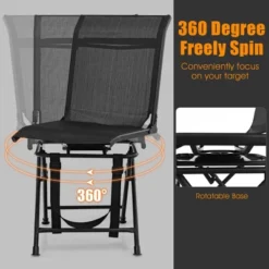 Costway Folding 360° Silent Swivel Hunting Chair Blind Chair All-weather Outdoor -Camping Equipment Series GUEST e8d641a2 81a3 427d ac81 769421b4fb93