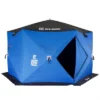 CLAM Pop-Up Ice Fishing Angler Hub Shelter Tent With Anchor Straps And Carrying Bag