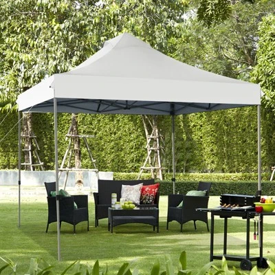 Tangkula 10' X 10' Pop Up Canopy Tent Easy Set-up Outdoor Tent Commercial Instant Shelter W/ 3 Adjustable Heights Blue/Grey/White 12 Tangkula 10' X 10' Pop Up Canopy Tent Easy Set-up Outdoor Tent Commercial Instant Shelter W/ 3 Adjustable Heights Blue/Grey/White - Image 12