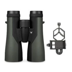 Vortex 10x50 Crossfire Roof Prism Binoculars With Smartphone Adapter Bundle