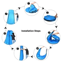 Costway Portable Pop Up Camping Fishing Bathing Shower Toilet Changing Tent Room Blue -Camping Equipment Series GUEST ede73c6c 3ca3 4bd8 a8d7 dd4d3f912946
