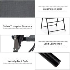 Costway 4PCS Outdoor Patio Folding Chair Armrest Portable Camping Lawn Garden -Camping Equipment Series GUEST efd74ca4 8851 414a a8ee a29bc855eec0