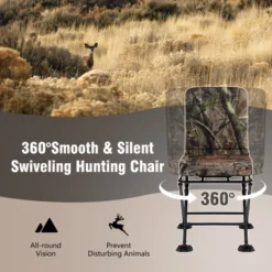 Costway Folding Silent Swivel Blind 360°Swivel Hunting Chair W/All-terrain Foot Pads -Camping Equipment Series GUEST f295ba16 1881 4cc7 bf4e 5bf7daaf1fd5