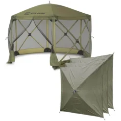 CLAM Quick-Set Escape 12 X 12 Foot Portable Pop-Up Camping Outdoor Gazebo Screen Tent Canopy Shelter And Carry Bag With Wind And Sun Panels Sets, Green 12 CLAM Quick-Set Escape 12 X 12 Foot Portable Pop-Up Camping Outdoor Gazebo Screen Tent Canopy Shelter And Carry Bag With Wind And Sun Panels Sets, Green -Camping Equipment Series GUEST f30b4aac 5e95 4f53 af68 8a6ff75d6160