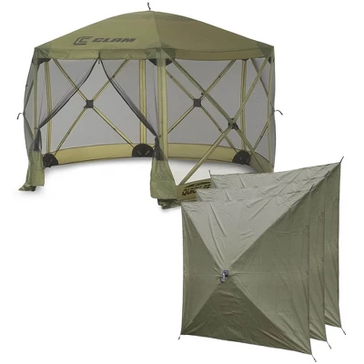 CLAM Quick-Set Escape 12 X 12 Foot Portable Pop-Up Camping Outdoor Gazebo Screen Tent Canopy Shelter And Carry Bag With Wind And Sun Panels Sets, Green 6 CLAM Quick-Set Escape 12 X 12 Foot Portable Pop-Up Camping Outdoor Gazebo Screen Tent Canopy Shelter And Carry Bag With Wind And Sun Panels Sets, Green - Image 6
