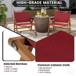 Costway 2 PCS Patio Folding Camping Beach Chair Portable Picnic Fishing Bamboo Frame 13 Costway 2 PCS Patio Folding Camping Beach Chair Portable Picnic Fishing Bamboo Frame -Camping Equipment Series GUEST f6ddd826 807a 4e4a 9ebf 970a13254c0a