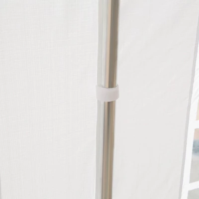 Outsunny Large Outdoor Carport Canopy Party Tent With Removable Protective Sidewalls & Versatile Uses, White 4 Outsunny Large Outdoor Carport Canopy Party Tent With Removable Protective Sidewalls & Versatile Uses, White - Image 4