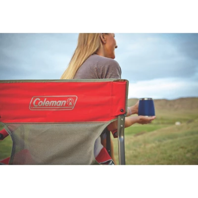 Coleman Outpost Breeze Folding Deck Chair - Red 2 Coleman Outpost Breeze Folding Deck Chair - Red - Image 2